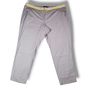 Wildfang Empower Taped Trouser Pants Womens 20W Gray Unisex Business Casual New